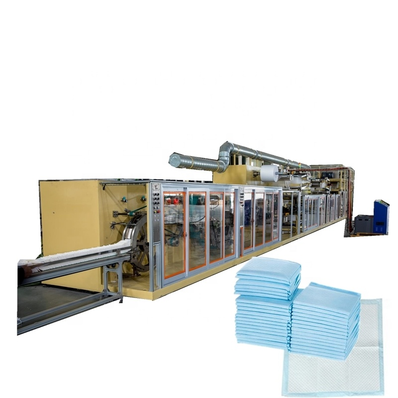 Máquina para fabricar almohadillas para debajo de almohadillas desechables súper absorbentes 