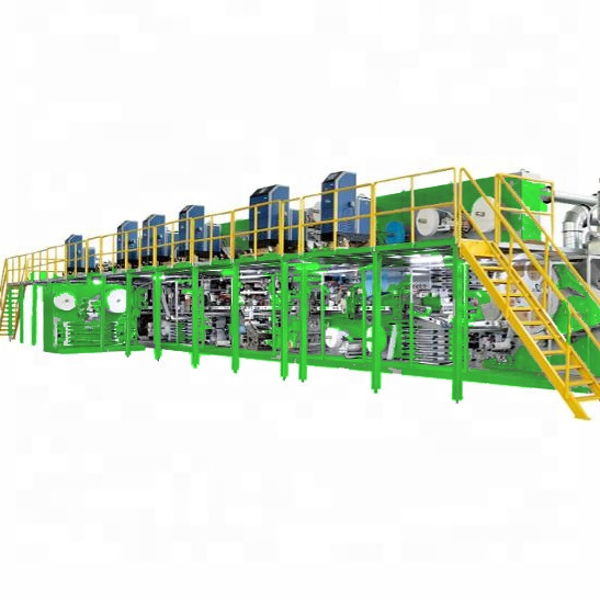 Máquina para fabricar pañales adultos completamente automática de alta elasticidad más nueva de fábrica 