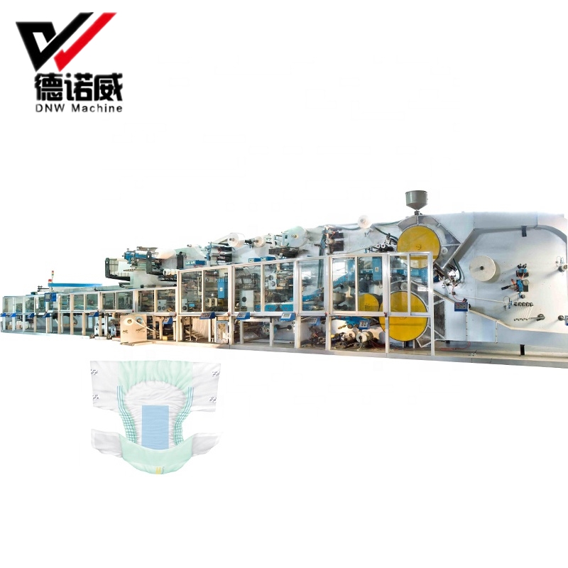 Máquina de fabricación de pañales para adultos Línea de producción Máquina de embalaje automática de China 