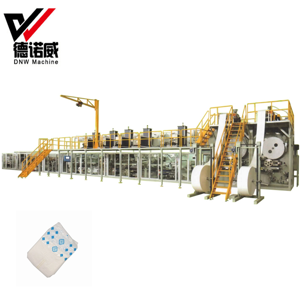 Máquina de fabricación de pañales para adultos Línea de producción Máquina de embalaje automática de China 