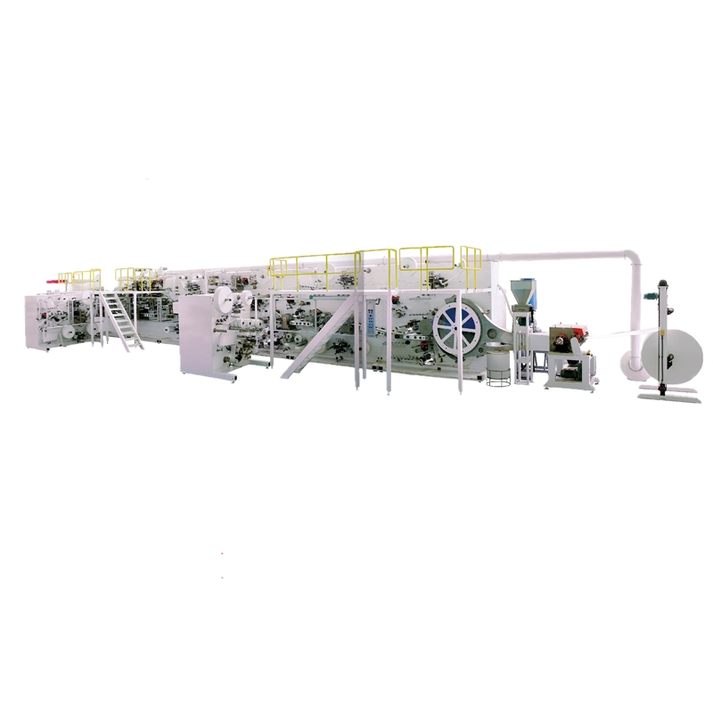 Gran línea de producción de equipos de absorción para forros de pañales, máquina de pañales estilo pantalón de bebé 